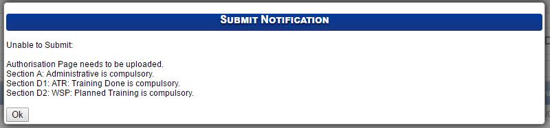 Click on the OK button to return to the list of forms.