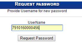 Step Action / Screenshot 2 The SDF clicks on the Forgot Password link and add their username.