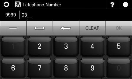 3. Enter the destination fixed-line telephone number using the keypad. Tap OK when done. 4.