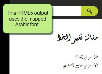 When the author exports the Arabic project back to Flare, the output uses B Fantezy and all of the characters are supported. Note: Lingo scans the following file types for fonts: Master pages (.