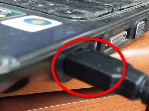 Connect the other end of the USB cable to