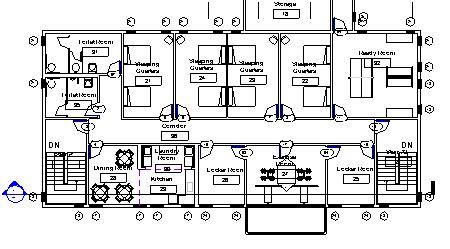 Section View Floor Plan with Cutting Plane Line Figure 6. Create a section view by sketching the cutting plane line.