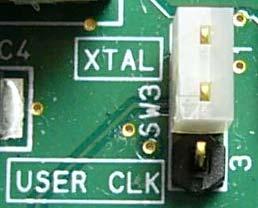 3 User-System Input Signal Enabling/Disabling Switches (SW2) (3) Setting the Clock-Selection Jumper Put a jumper on the [XTAL] label side of