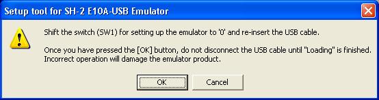 Version number of the control software installed in the E10A- USB emulator. Version number of the setup program.