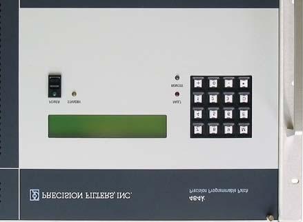 SYSTEM COMPONENTS Power Switch and Indicator Standby LED Menu Display Fault LED Remote LED Numeric Keypad Table 1 identifies the components that are supplied with each standard switch system and