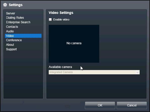 11.3.2. Settings - Video Screen Select Video from the Settings menu, unselect the Enable Video option. In Release 1.