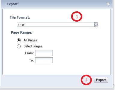 Select file format as PDF and