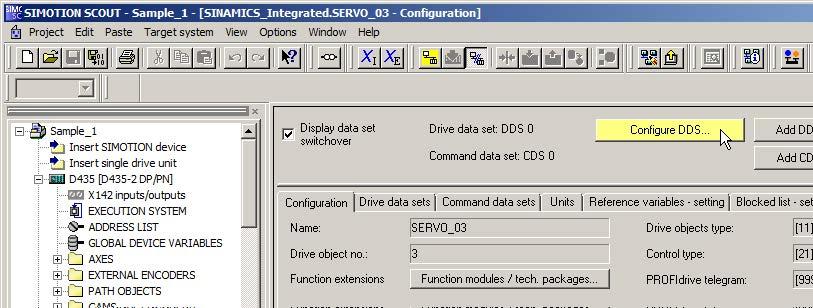 Configure the infeed 8.2 Configuring an infeed without DRIVE-CLiQ interface 8.
