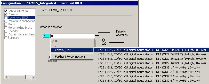 Configure the infeed 8.2 Configuring an infeed without DRIVE-CLiQ interface 4.