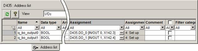Programming the SIMOTION application 12.2 Variables 7. Create the I/O variable q_bo_output1 in the same way. Assign the variable to the configured digital output DO 1.