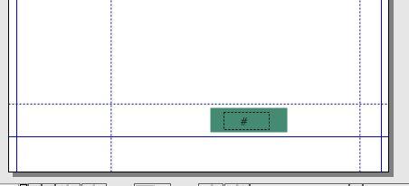 To do this create a small banner at the bottom between the bottom margin and guide.
