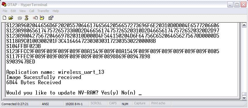 As shown in Figure 61, this example loads the wireless_uart_13213_srb.s19 file. Figure 61. Selecting the S19 File 9.