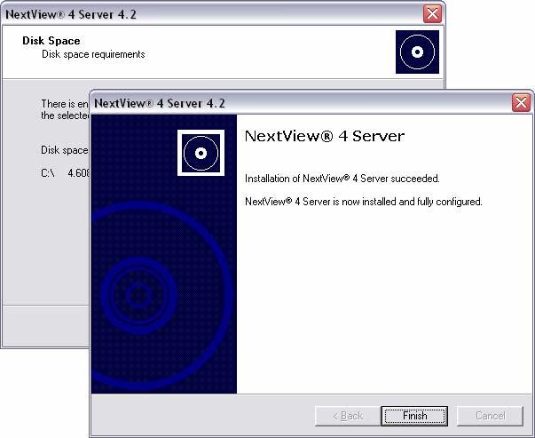 Software installation - Installation of NextView 4 Server fig.