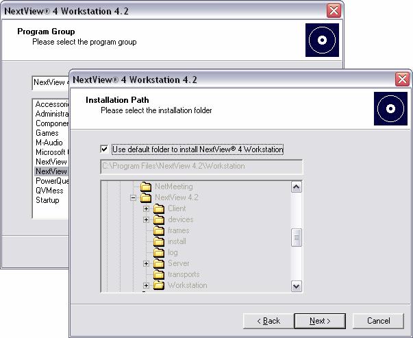 Software installation - Installation of NextView 4 Workstation 2.3.