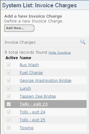 Chapter 2 Working with the Records 39 Setting Up the Invoice Charges Your organization may use invoice charges to add additional field trip charges.
