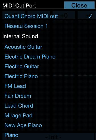 MIDI In Select the MIDI port you want "QuantiChord" receives MIDI datas.