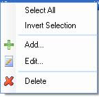 Administration User s Guide Right-click Menu While you are working with records in the Detail Pane, you can use the right-click menu by clicking the right mouse button.