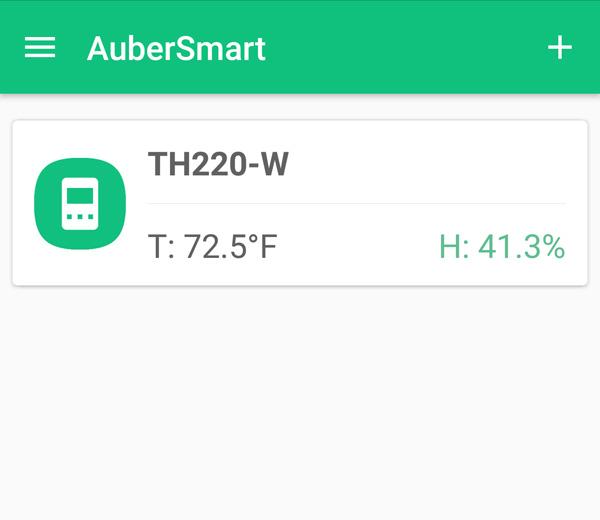 The model number of the device, current program step, and current probe reading will be displayed. Multiple devices can be added to AuberSmart app. Figure 4.
