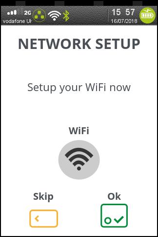 Wi-Fi If your terminal is configured to support multiple comms methods the following screens will be displayed: The number of available comms methods may differ from those shown.