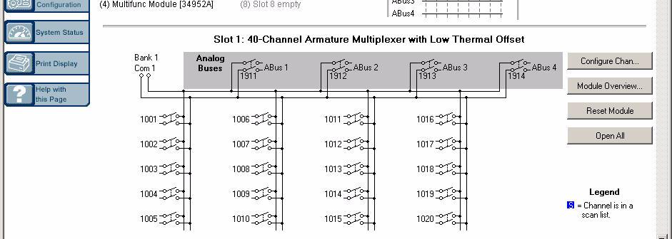 Closing and Opening Channel Relays You must be in the Allow Full Control mode to close and open channels. 1.