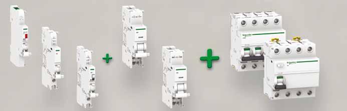 for ic60, iid, idpn Vigi, isw-na, RCA and ARA b The electrical auxiliaries are combined with ic60 circuit breakers, iid residual current circuit breakers, remote tripping switch disconnector isw-na,