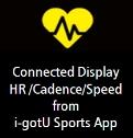 display your heart rate and bike crank cadence from i-gotu