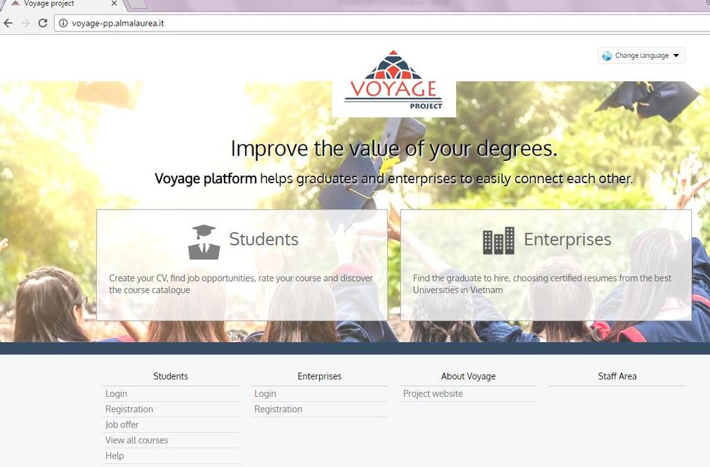 The Voyage Platform allows the students to get easily in touch with the labour market.