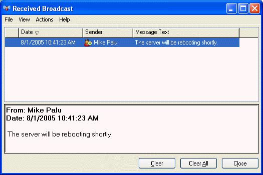 4Working with Broadcasts A broadcast message is a message that can either be sent to the entire system or to individual users.