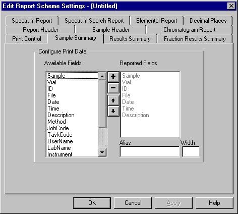 Chapter 3 OpenLynx Browser Figure 3.6 The Sample Summary Report Page To Add a Field Click on a field in the Available Fields box and press the the bottom of the Reported Fields list. button.