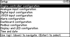 2.1 Engine Controller Configuration The Engine Controller Configuration menu