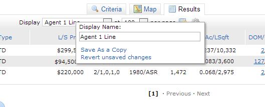 22 Click in the field that reads Agent 1 Line, back space and then enter the name of your new custom display. After you have named it, click on the option to Save as a Copy.