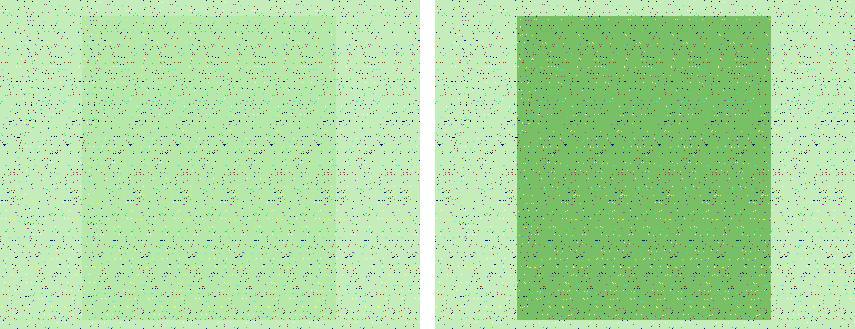 Figure 3. Autostereogram images used in the user test: Color difference between square plane and background is small in, and is large in.