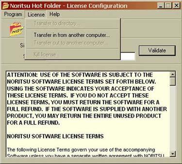 you want to move the license to is called the destination computer. 1. Install NHF on the destination computer. 2.