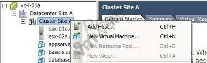 -- Exhibit -- What action should the vsphere administrator take to allow for a new vapp to be created in the cluster? A. Enable Distributed Resource Scheduling on the cluster B.