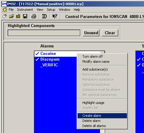 Program Peaks Enter a name. Click OK. 15. Create a substance: Right click in the Substances column. A selection window will pop-up (similar to the one shown in Step 16). Select Create substance.