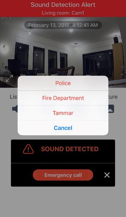 1) Tap on the notification to open the Vivitar Smart Home Security app with the Alert notification message displayed.