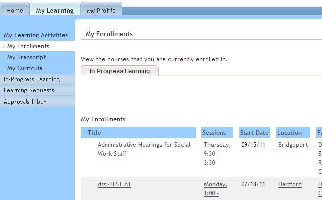 The DSSLearnCenter allows you to request that training be scheduled for any existing course through a feature called Learning Requests.