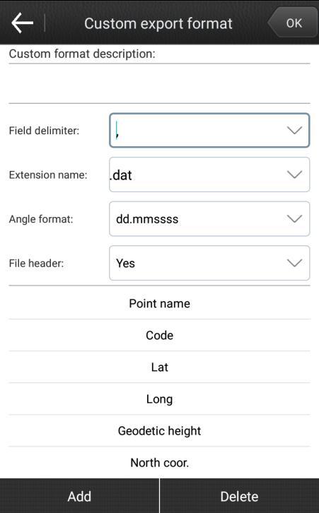 Data file export need to fill in the file name, select the export path, data file and file format.