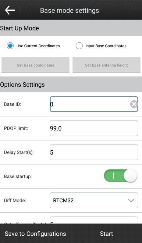 4.4.3 Base Mode Click Device Working Mode - Base to enter the Base mode settings page shown as figure 4-16.