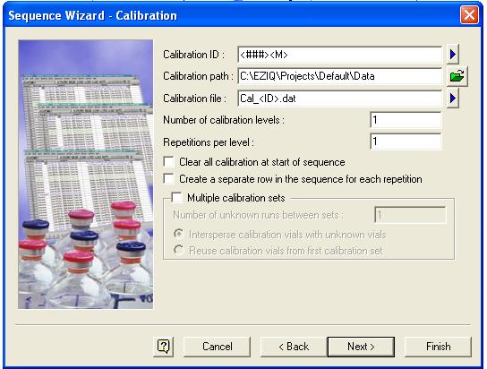 ) The Sequence Wizard - Calibration window will display. (See Figure 13-17.
