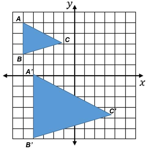 35. What is the scale factor in the dilation shown below? 36.