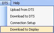 o Note that if a Display is not being recognized, try to preformed an upload from the DTS menu. This screen allows simple configuration of the DTS Display parameters.