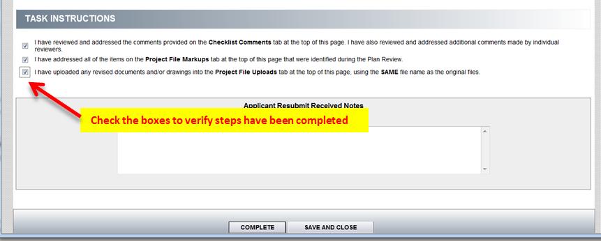 8) Check ALL three boxes at the bottom of the eform to indicate that you have completed the necessary steps.