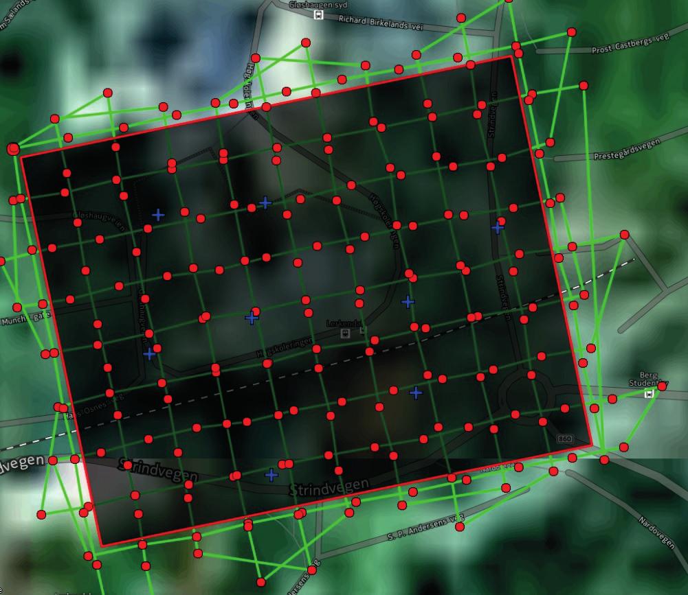 Nøyaktighetsundersøkelse av fotogrammetrisk kartlegging med drone i et testfelt i Norge Figure 7.