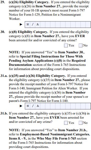 Part 3. Applicant s Statement, Contact Information, Declaration, Certification, and Signature Item Numbers 1.a. - 7.b. Select the appropriate box to indicate whether you read this application yourself.