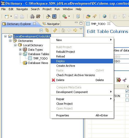 After rebuild, if no errors occur, is the time to create archive and deploy the dictionary, to SAP Application Server.