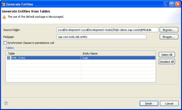 Step 3: Mapping JPA Entity Right click on EJB project, select JPA Tools -> Generate Entities.