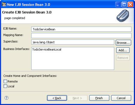 To create a new Session Bean, right click on EJB project and select New -> EJB Session Bean 3.