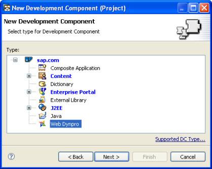 Step 1: Creating Web Dynpro Project On your developer studio click File -> New -> Project -> Development