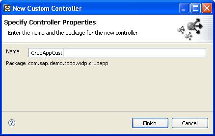 Double click on Web Dynpro component CrudApp and the toolbar select the option Create